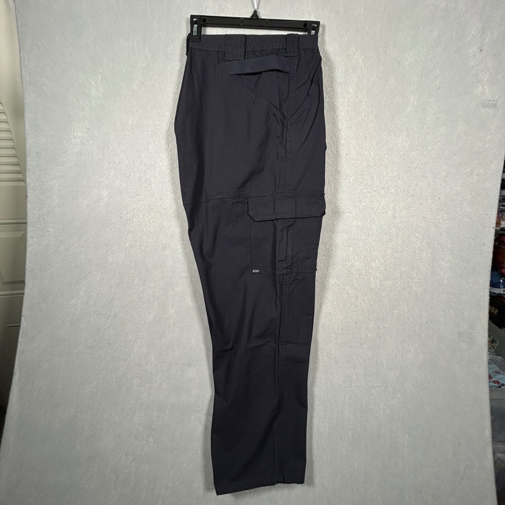5.11 Tactical Pants Mens 38x30 Dark Navy Blue Solid Relaxed Fit Cargo Utility - Picture 11 of 12